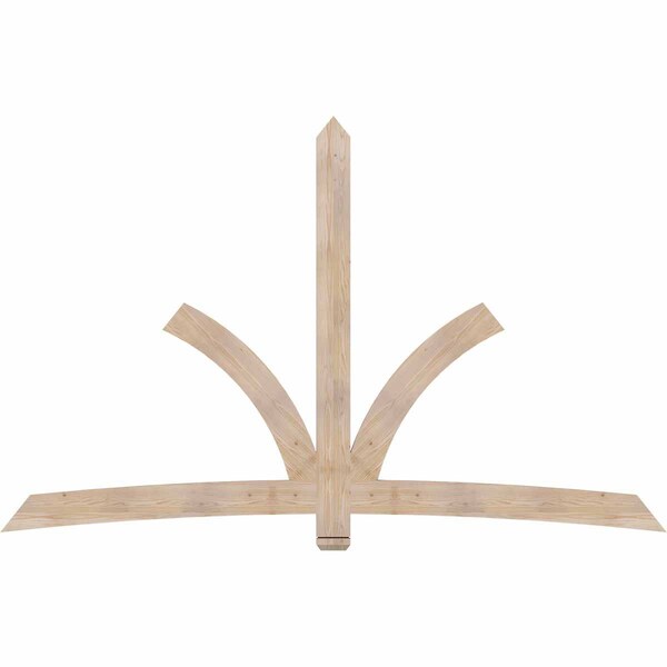 Ekena Millwork Davenport Smooth Timber Gable Bracket, Douglas Fir, 108"W x 68"H x 1 1/2"D x 5 1/2"F, 15/12 Pitch GBW108X68X0206DAV00SDF - main